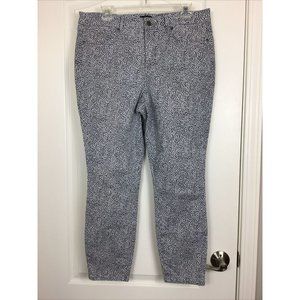 NYDJ Animal Print Shadow Jag Ami Skinny Ankle Jeans, Sz 14